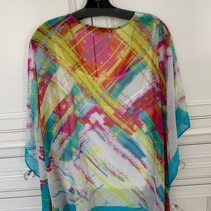 Sheer poncho style tunic